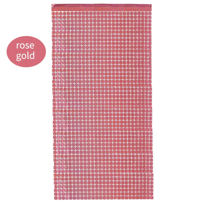 2M Backdrop Fornite Rain For Photo Zone Birthday Decoration Wedding Decor Christmas Tinsel Glitter Foil Backdrop Party Curtain