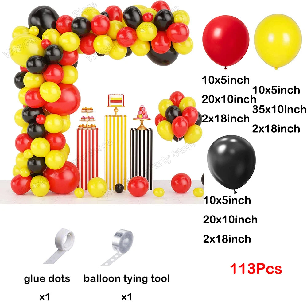 Red Balloon Garland Arch Kit Black Red Confetti Balloons Wedding Christmas Baby Shower Party Birthday Valentine Day Decoration