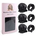 Satin Heatless Curling Rod with Hair Caps, Soft Overnight Curling Rod Headband for Long Hair