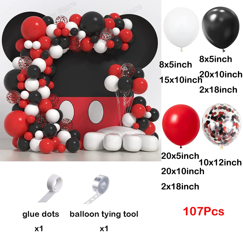 Red Balloon Garland Arch Kit Black Red Confetti Balloons Wedding Christmas Baby Shower Party Birthday Valentine Day Decoration